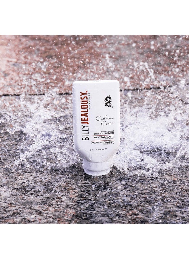 Billy Jealousy Cashmere Coat Hair Conditioner for Men, Strengthening & Hydrating Conditioner Infused with Peppermint, Lemon Fruit & Swertia Extract Ideal for Fine, Thinning Hair, 8 Fl Oz