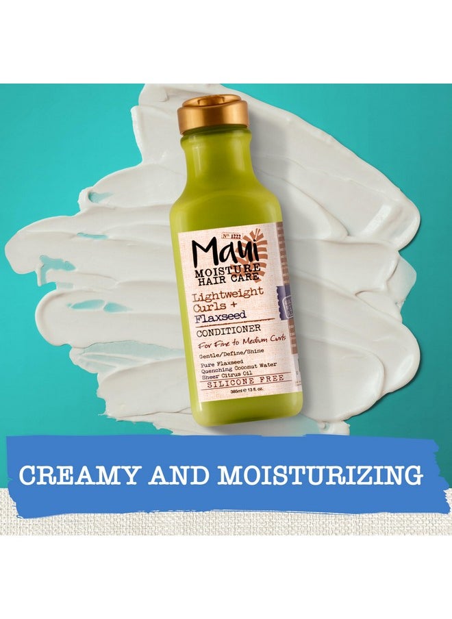 Maui Moisture Lightweight Curls + Flaxseed Conditioner, Conditioning, Paraben Free, Silicone Free, 13 Fl Oz