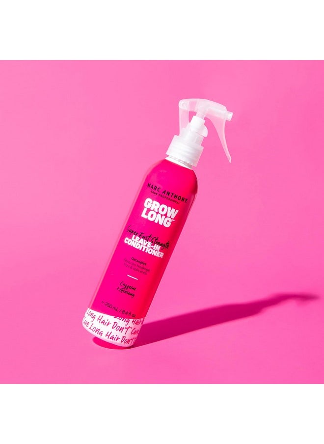 Marc Anthony Leave-In Conditioner Spray & Detangler, Grow Long Biotin - Anti-Frizz Deep Conditioner For Split Ends & Breakage - Vitamin E, Caffeine & Ginseng for Curly, Dry & Damaged Hair