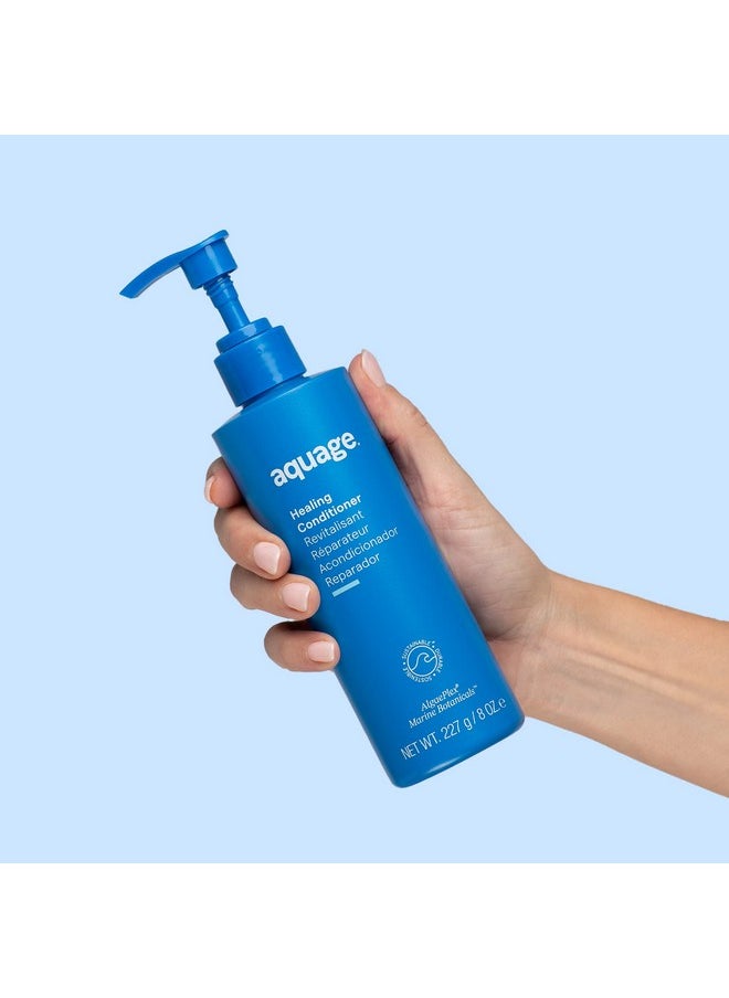 AQUAGE. Healing Conditioner - Contains AlgaePlex Marine Botanicals to Moisturize and Repair Dry or Damaged Hair and Build Strength from the Inside Out, 8 oz