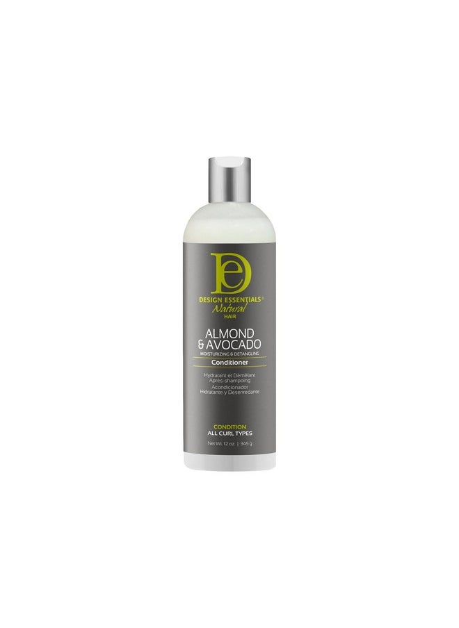 Design Essentials Natural Almond & Avocado Moisturizing & Detangling Conditioner, 12 Ounce