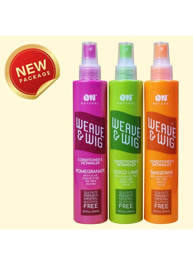 On Natural Weave & Wig Conditioner & Detangler, Pomegranate, 8 Fluid Ounce