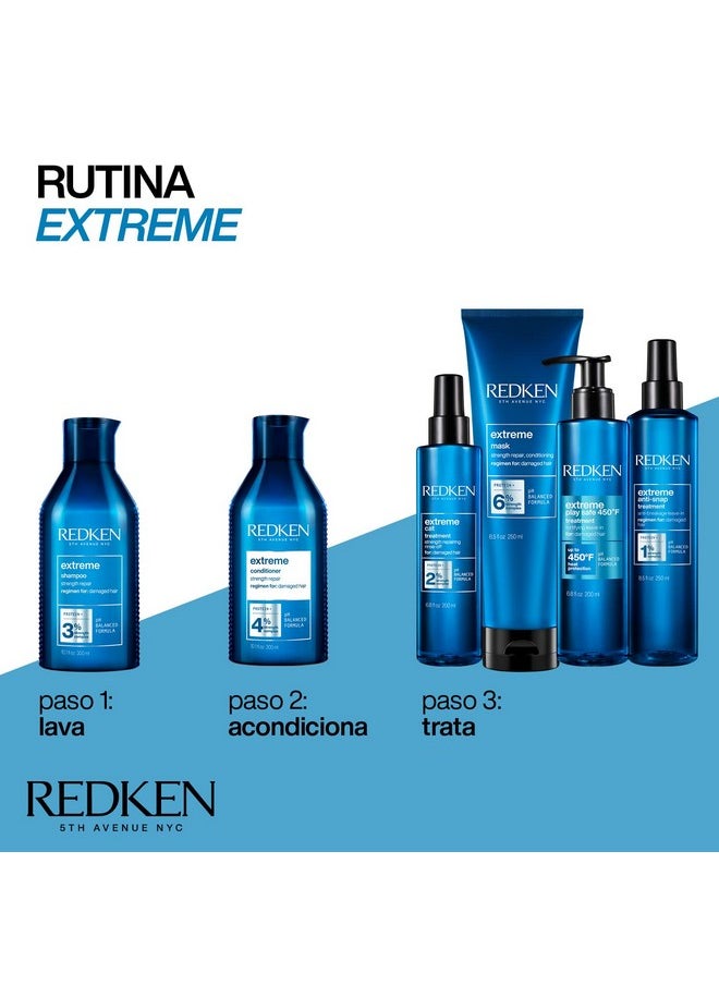 Redken Extreme Anti-Snap Anti-Breakage Leave-In Treatment | for Distressed Hair | Fortifies & Helps Reduce Breakage | Infused with Proteins | 8.5 Fl. Oz.