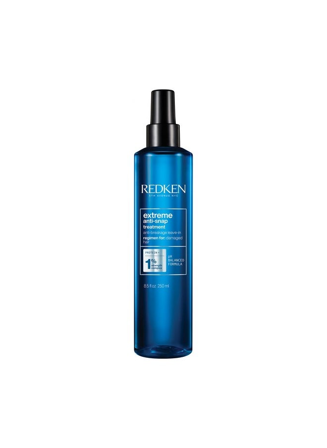Redken Extreme Anti-Snap Anti-Breakage Leave-In Treatment | for Distressed Hair | Fortifies & Helps Reduce Breakage | Infused with Proteins | 8.5 Fl. Oz.