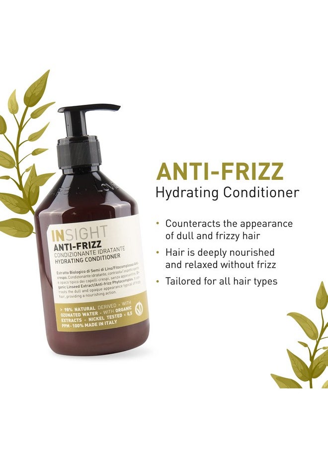 Insight Clean Beauty Anti Frizz Conditioner, Hydrating, Organic Linseed Extract, Vegan, 13.5 fl oz