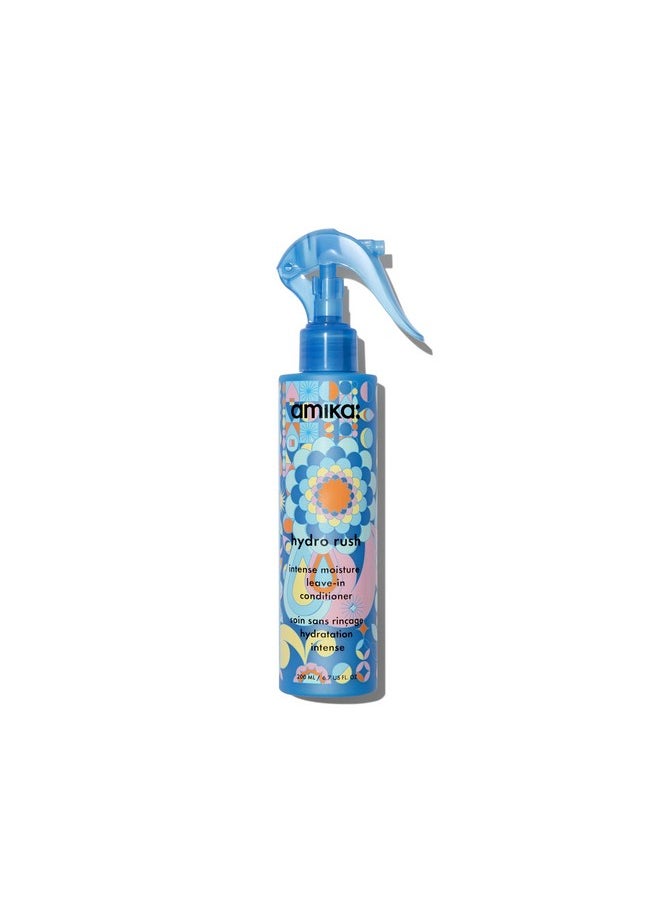 amika Hydro Rush Intense Moisture Leave-In Conditioner with Hyaluronic Acid, 200 ml