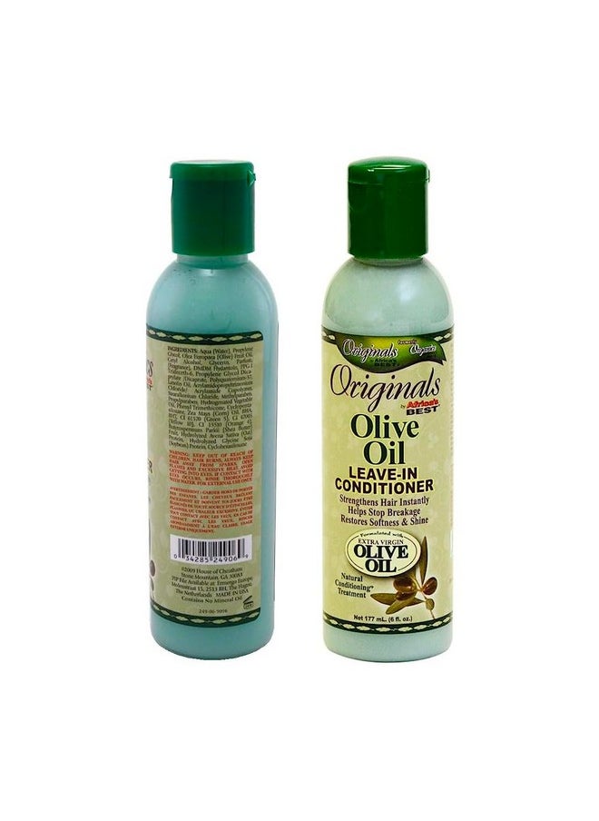 Africas Best Conditioner Originals Olive Oil Leave-In 6 Ounce (177ml) (2 Pack)