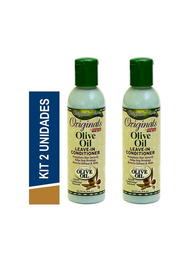 Africas Best Conditioner Originals Olive Oil Leave-In 6 Ounce (177ml) (2 Pack)