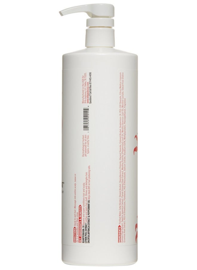 Billy Jealousy Cashmere Coat Hair Conditioner for Men, Strengthening & Hydrating Conditioner Infused with Peppermint, Lemon Fruit & Swertia Extract Ideal for Fine, Thinning Hair, 33.8 Fl Oz