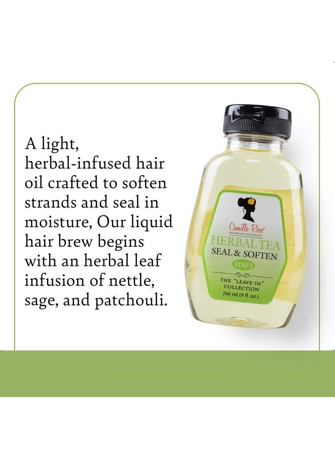 Camille Rose Herbal Tea leave in Hair Oil, with Jojoba and Lavender to Seal Moisture and Soften Strands, for all Hair Types, 9 fl oz