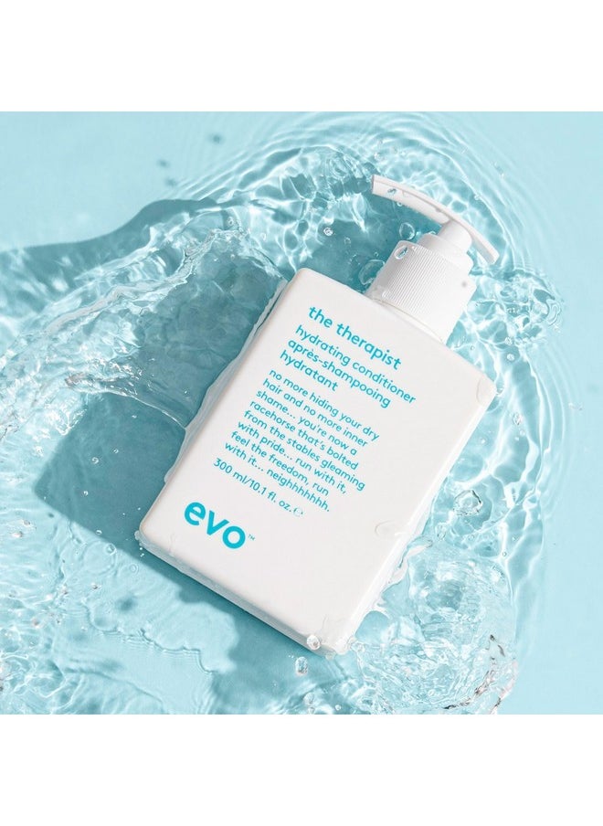 EVO The Therapist Hydrating Conditioner - Hydrates, Strengthen and Softens Whilst Improving Shine - Protects Colour Treated Dry Hair, Helps to Detangle - 300ml / 10.1fl.oz