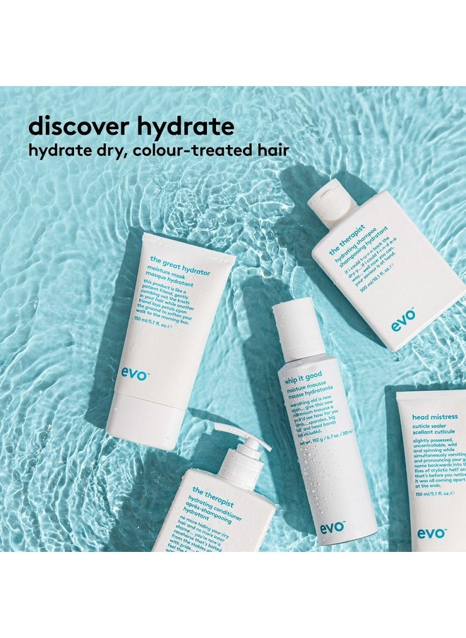EVO The Therapist Hydrating Conditioner - Hydrates, Strengthen and Softens Whilst Improving Shine - Protects Colour Treated Dry Hair, Helps to Detangle - 300ml / 10.1fl.oz