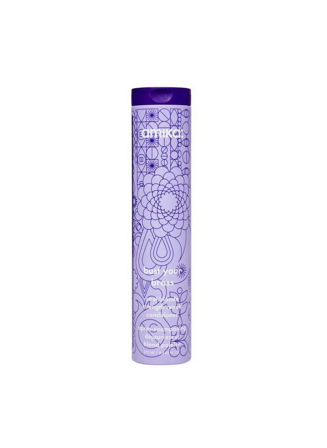 amika bust your brass cool blonde strength repair conditioner, 275ml