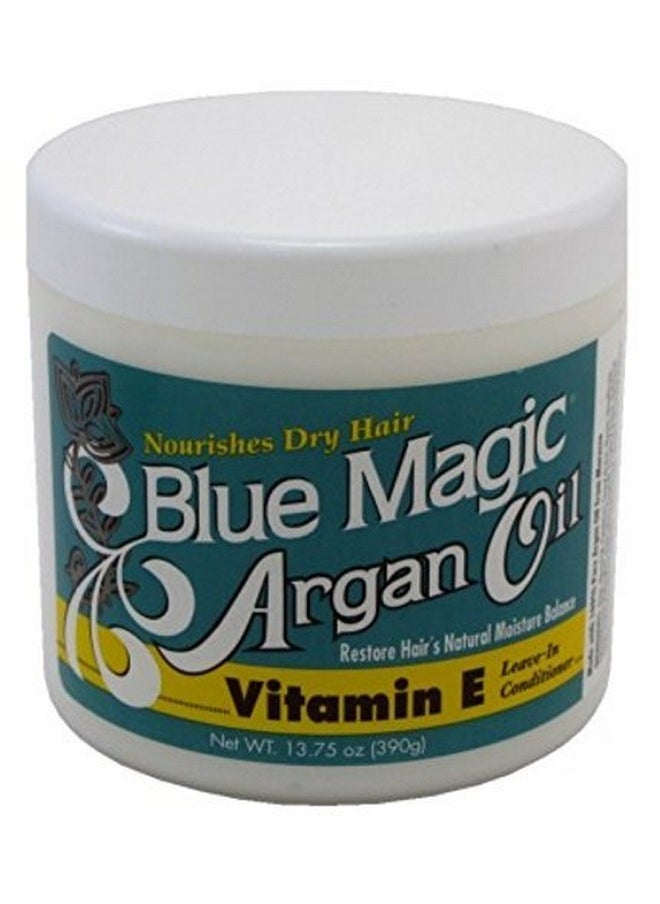 BLUE MAGIC Argan Oil & Vitamin-e Leave-in Conditioner 13.75 Oz, Blue (BLMARG)