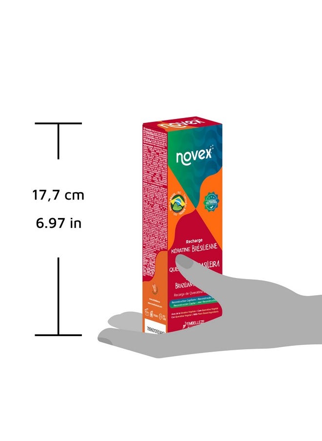Novex Keratin Recharge Leave In Conditioner, Reconstructive Keratin, Frizz Control and Damage Repair, 2.8 Oz