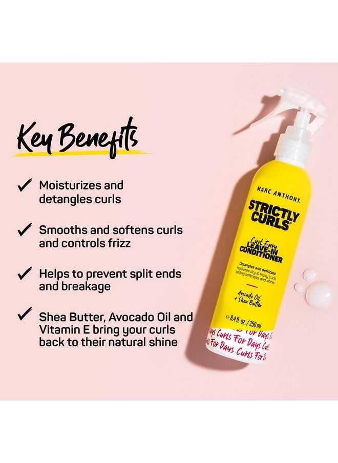Marc Anthony Leave-In Conditioner, Strictly Curls - Shea Butter, Vitamin E & Avocado Oil Softens & Defines Coarse Curls - Sulfate-Free Anti-Frizz Styling Product For Curly, & Wavy Hair