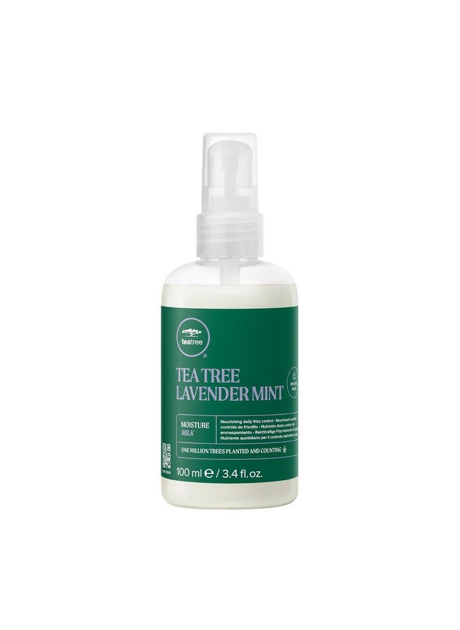 Tea Tree Lavender Mint Moisture Milk, Leave-In Conditioner, For Coarse, Curly + Dry Hair, 3.4 fl. oz.