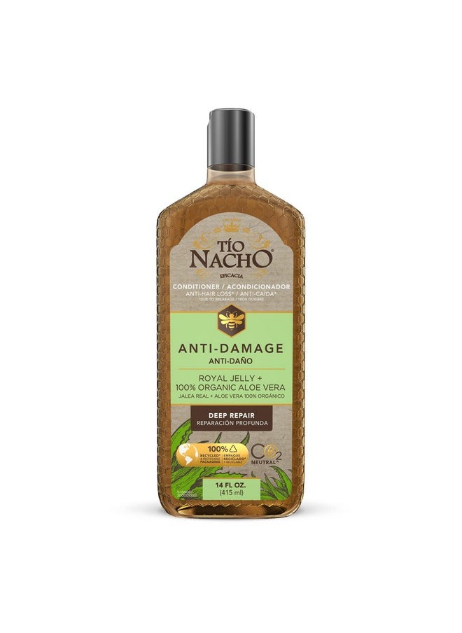 Tio Nacho Aloe Vera Deep Repair Conditioner: 100% Organic Aloe Vera and Royal Jelly, Repairs and Protects Hair, Vegetable Keratin for Softness and Shine, Paraben and Salt-Free - 14 Oz