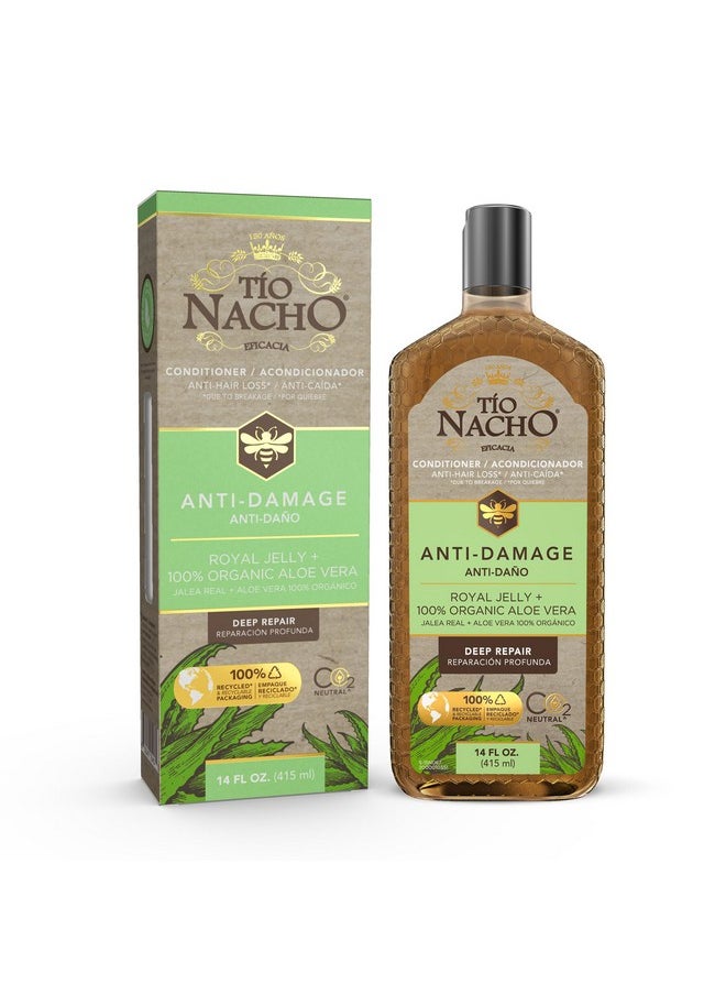 Tio Nacho Aloe Vera Deep Repair Conditioner: 100% Organic Aloe Vera and Royal Jelly, Repairs and Protects Hair, Vegetable Keratin for Softness and Shine, Paraben and Salt-Free - 14 Oz