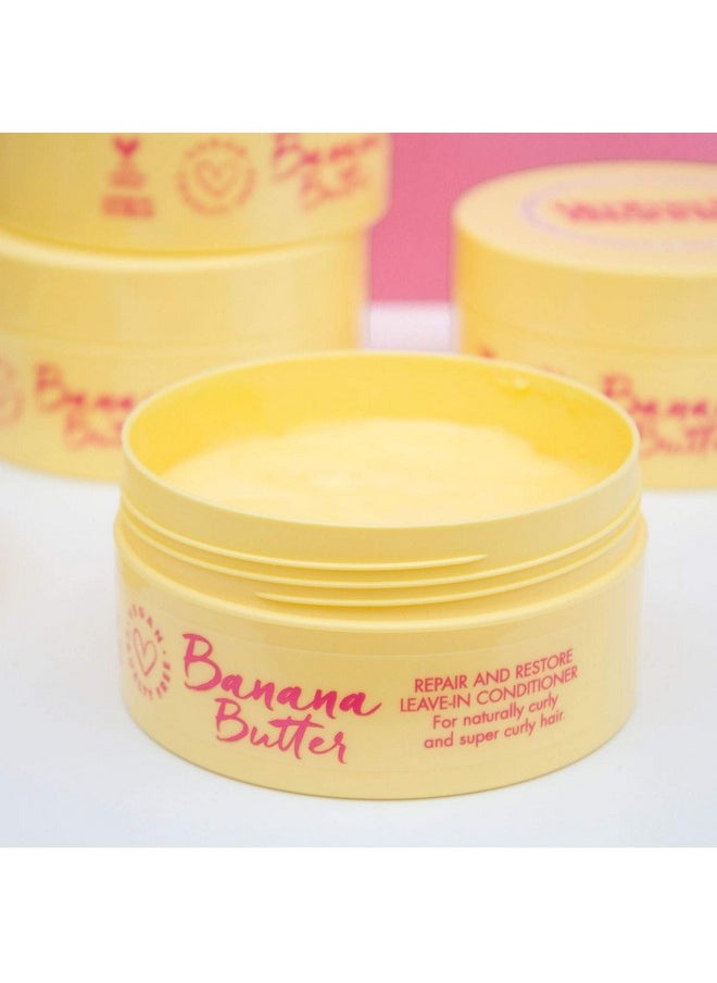 Umberto Giannini Banana Butter Leave-In Conditioner, Vegan, Cruelty Free & Silicone Free Leave-In Conditioner for Curly or Wavy Hair, 2 Pack