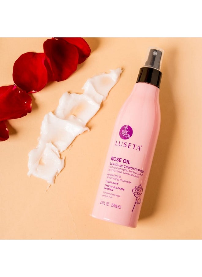Luseta Rose Oil Leave in Conditioner for Fine & Dry Hair,Nourishing,Moisture,Volume,Silicone-Free,8.5Fl Oz