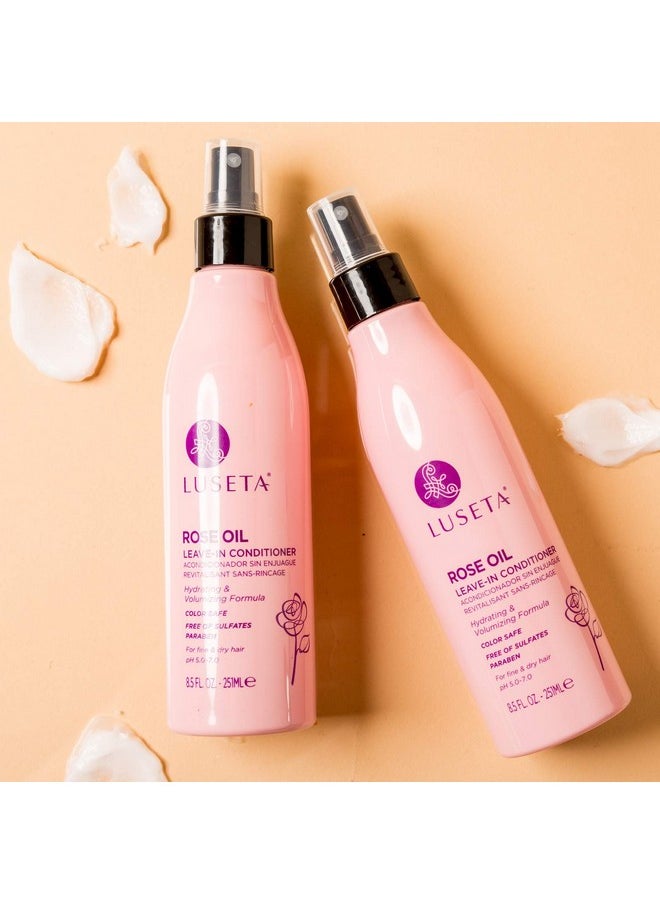 Luseta Rose Oil Leave in Conditioner for Fine & Dry Hair,Nourishing,Moisture,Volume,Silicone-Free,8.5Fl Oz