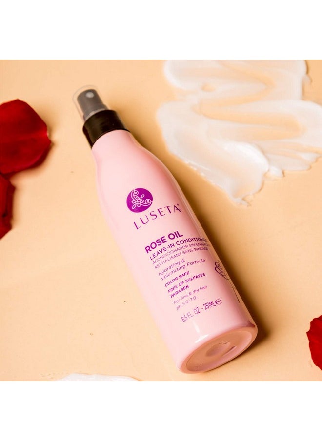 Luseta Rose Oil Leave in Conditioner for Fine & Dry Hair,Nourishing,Moisture,Volume,Silicone-Free,8.5Fl Oz