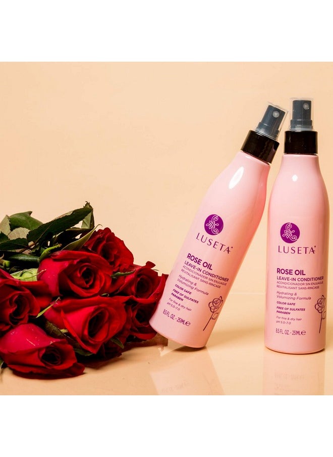 Luseta Rose Oil Leave in Conditioner for Fine & Dry Hair,Nourishing,Moisture,Volume,Silicone-Free,8.5Fl Oz