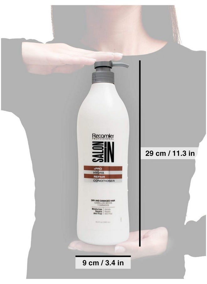 Recamier SalonIn Hydra Repair Conditioner for Extremely Dry and Britten Hair | Acondicionador Para Cabello Reseco y Quebradizo 33.8 Ounces 1000 Mililiters