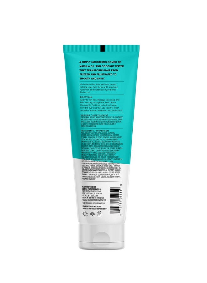 Acure Simply Smoothing Conditioner - & Marula Oil | 100% Vegan | Performance Driven Hair Care | Smooths & Reduces Frizz | White/Blue, Coconut Water, 8 Fl.Oz