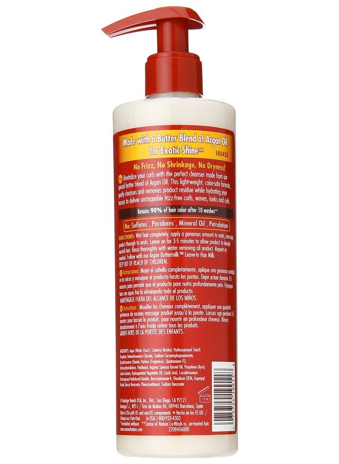 Creme of Nature, Argan Oil Hair Conditioner, Creamy Hydration Co-Wash Cleansing Conditioner, 12 Fl Oz