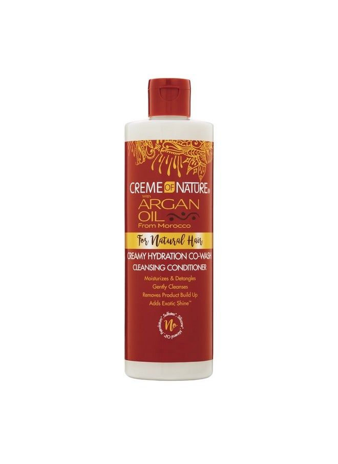 Creme of Nature, Argan Oil Hair Conditioner, Creamy Hydration Co-Wash Cleansing Conditioner, 12 Fl Oz