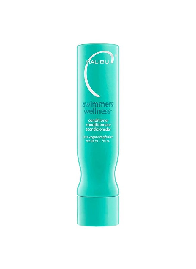 Malibu C Swimmers Wellness Conditioner - Moisturizing Conditioner for Swimmers to Combat Dry, Brittle Hair - Restores Texture Affected by Pool Elements - Sulfate Free Hair Care (9 oz)