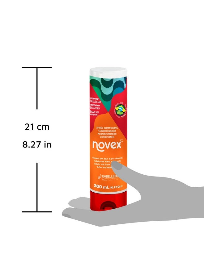 Novex Brazilian Keratin Conditioner, 10.14 oz. - Reconstructive Keratin, Frizz control & Damage Repair