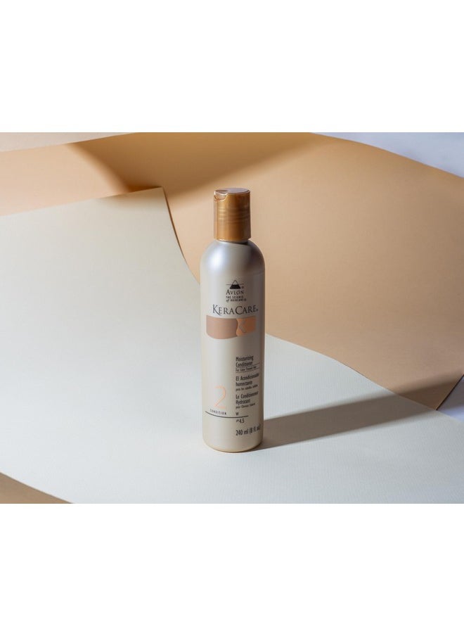 KeraCare Moisturizing Conditioner for Color Treated Hair 8 oz - Patented Fiber Strengthening Complex - Minimizes Color Fading - Protects Hair from Thermal & UV Damage