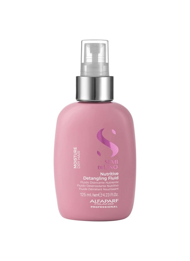 Alfaparf Milano Semi di Lino Moisture Nutritive Leave-In Hair Detangler with Thermal Protection - Professional Detangling Spray Conditioner for Dry Hair - Vegan Formula - Softens Hair (4.23 Fl Oz)