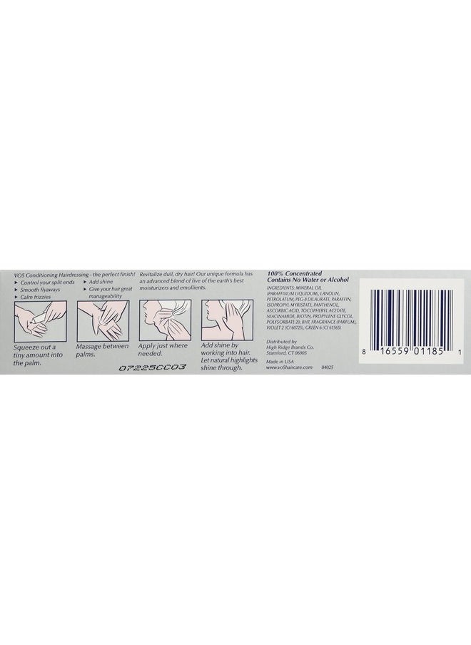 Alberto VO5 Conditioning Hairdressing, Gray/White/Silver,1.5 ounce (Pack of 2)