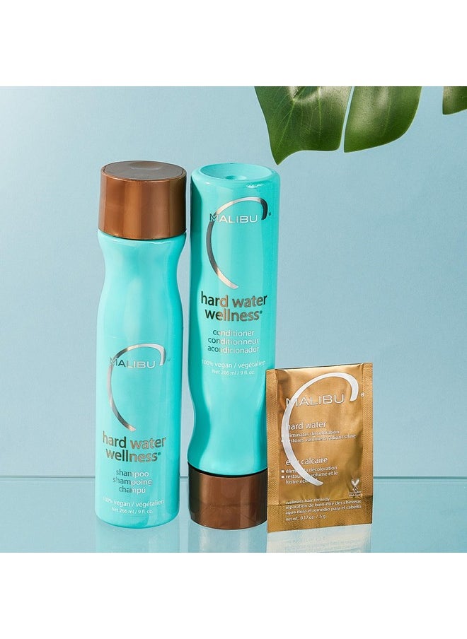 Malibu C Hard Water Wellness Hair Conditioner - Sulfate Free Conditioner that Increases Moisture & Shine - Protects Hair from Waterborne Elements (9 oz)