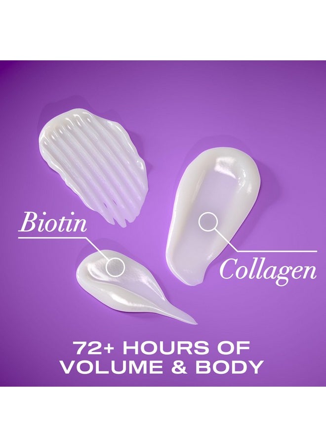 OGX Thick & Full + Biotin & Collagen Volumizing Conditioner, Nutrient-Infused Conditioner + Vitamin B7 Biotin Gives Hair Volume & Body for 72+ Hours, Sulfate-Free Surfactants, 25.4 fl. oz