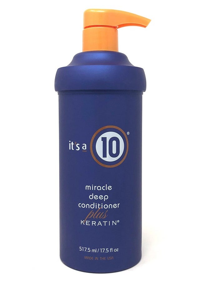 It's A 10 Miracle Deep Conditioner Plus Keratin for Unisex, 17.5 Ounce