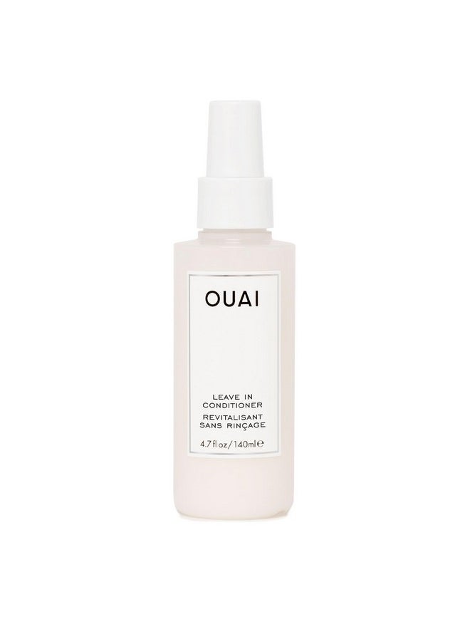 OUAI Leave In Conditioner & Heat Protectant Spray - Prime Hair for Style, Smooth Flyaways, Add Shine and Use as Detangling Spray - No Parabens, Sulfates or Phthalates (4.7 oz)