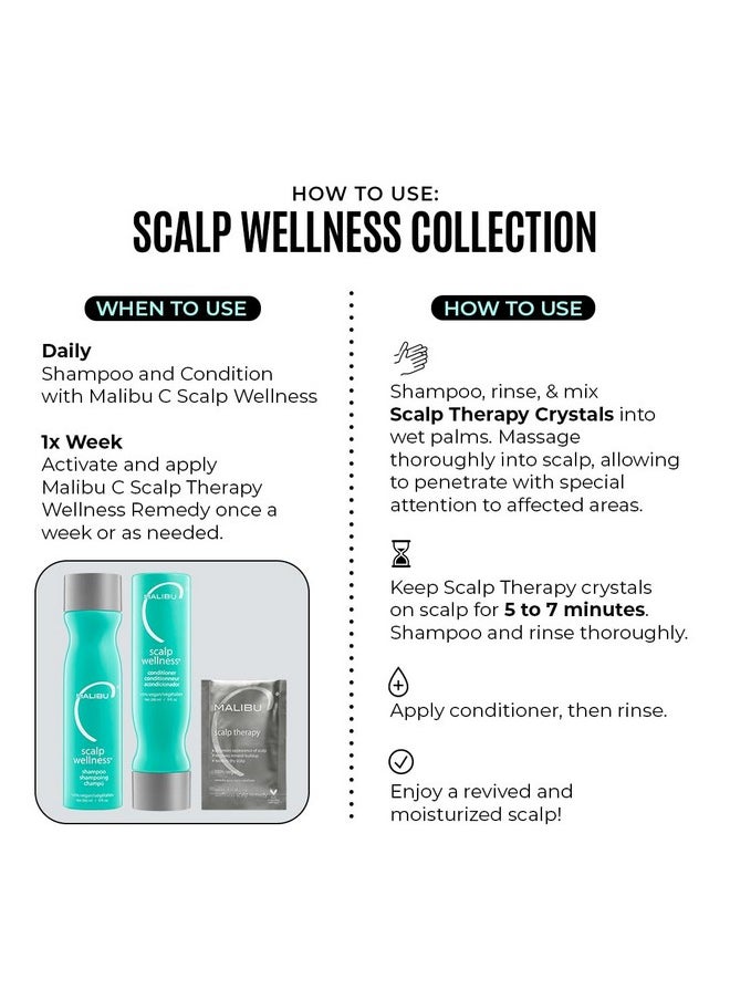 Malibu C Scalp Wellness Conditioner (9 oz) - Scalp Soothing Hair Conditioner with Eucalyptus + Spearmint Oil - Sulfate-Free Moisturizing Dry Scalp Conditioner