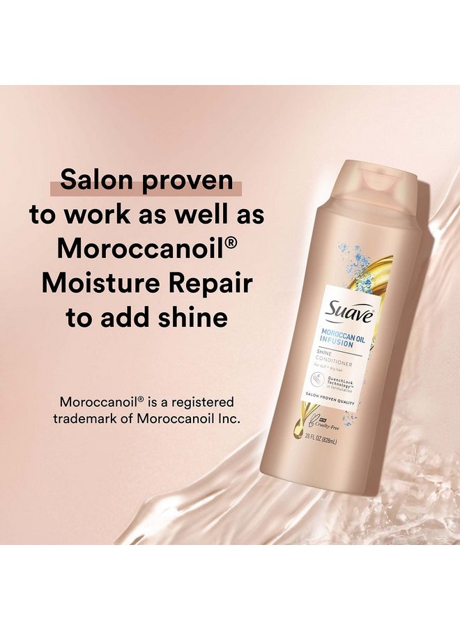 Suave Professionals Shine Conditioner, Moroccan Infusion, 28 Fl Oz (Pack of 4)