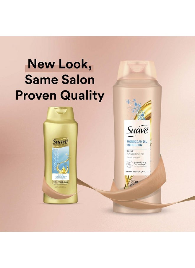 Suave Professionals Shine Conditioner, Moroccan Infusion, 28 Fl Oz (Pack of 4)