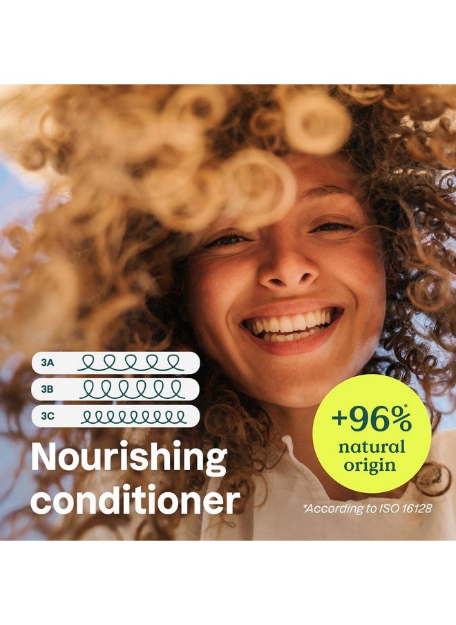 ATTITUDE Nourishing Conditioner for Curly Hair with Moringa Oil, Vegan and Naturally Derived, 3a, 3b, 3c Curl Type, Provides Lightweight Moisture to Curls, 16 Fl Oz