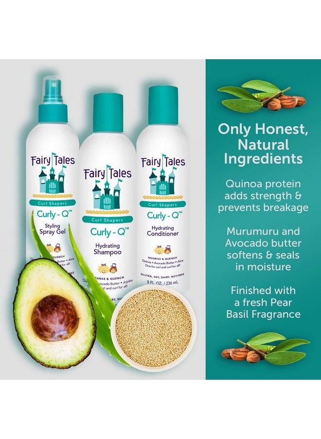 Fairy Tales Curly Q Kids Conditioner - Hydrating for Curly and Multi-Cultural Hair Types, Paraben-Free, Sulfate-Free, Gluten-Free, Nut-Free - 32 oz