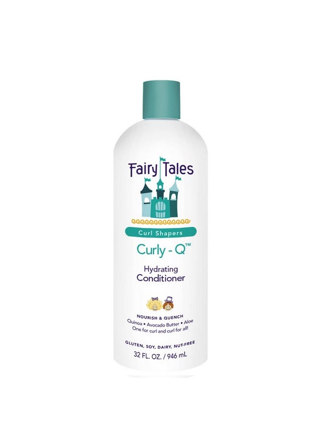 Fairy Tales Curly Q Kids Conditioner - Hydrating for Curly and Multi-Cultural Hair Types, Paraben-Free, Sulfate-Free, Gluten-Free, Nut-Free - 32 oz