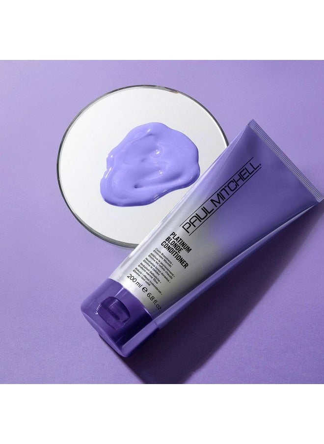 Paul Mitchell Platinum Blonde Purple Conditioner, Cools Brassiness + Eliminates Warmth, For Color-Treated Hair + Naturally Light Hair Colors, 6.8 fl. oz.