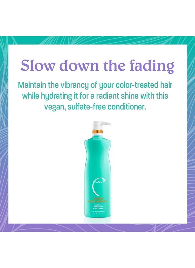 Malibu C Hydrate Color Wellness Conditioner (9 oz) - Moisturizing, Color Safe Conditioner for Vibrant Hair - Formulated to Preserve + Protect Hair Color