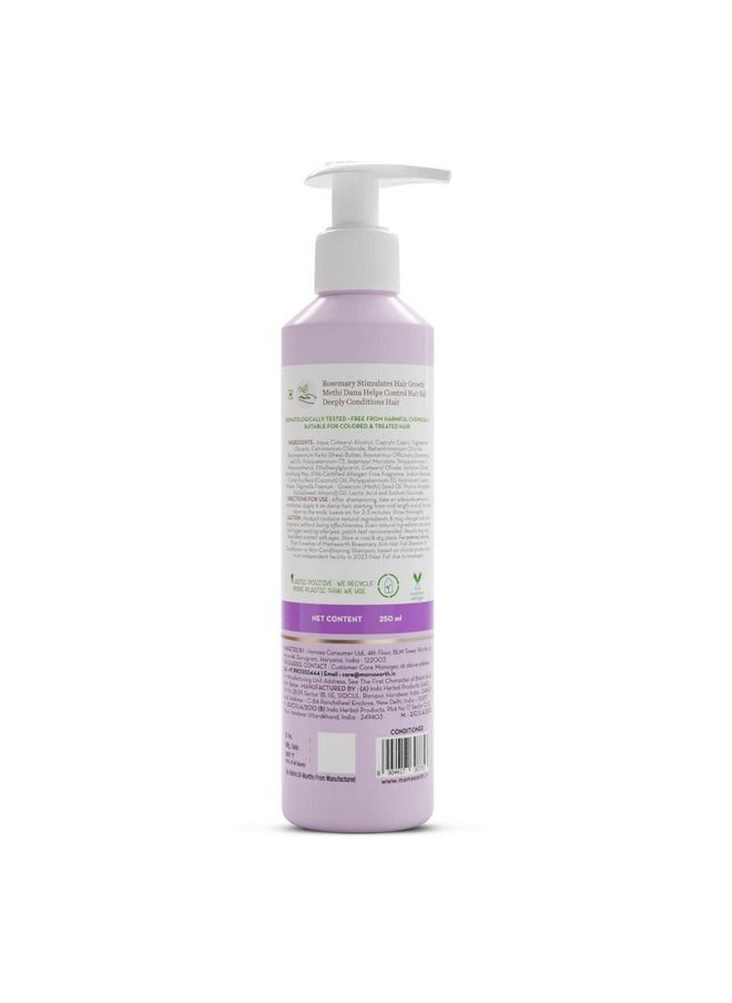 Mamaearth Rosemary Anti Hair Fall Conditioner With Rosemary & Methi Dana For Hair Loss & Breakage - 250 Ml | Up To 94% Stronger Hair Up To 93% Less Hair Fall For Men & Women, 1 Count
